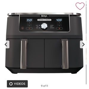 WHITE Ninja 10 quart dual air fryer- used twice